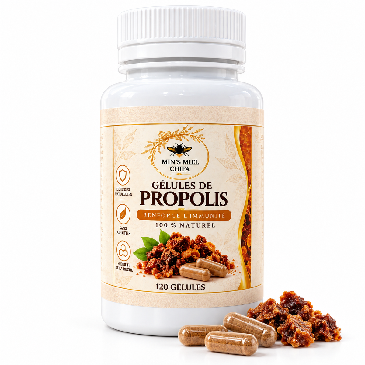 Boîte de 120 Gélules de Propolis