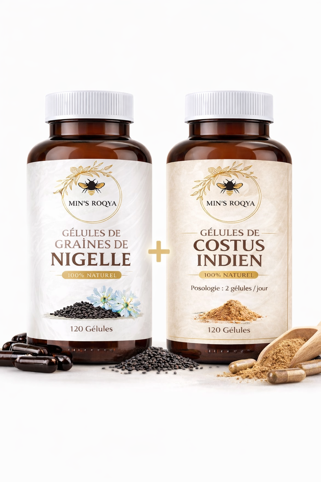 Pack Gélules de costus indien + Gélules de graines de nigelle 🔥