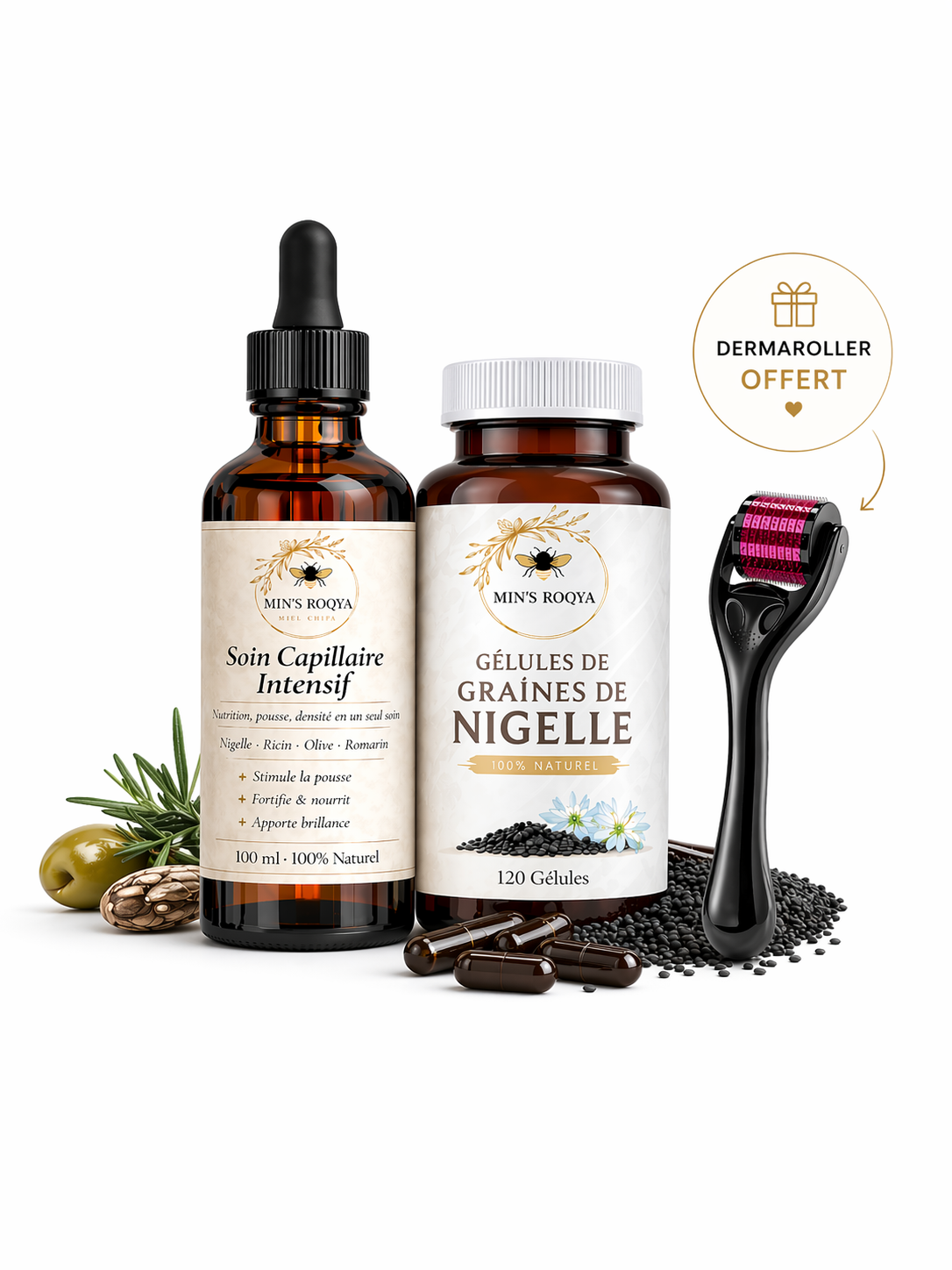 Pack pousse & densité + Dermaroller offert 🔥